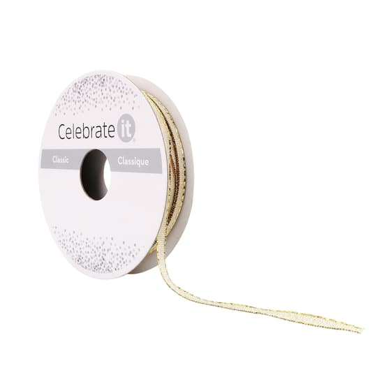 8" x 5yd. Metallic Sheer Wired Ribbon by Celebrate It